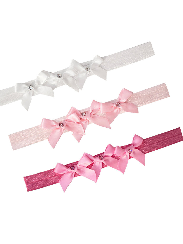 Bari Lynn Satin Bow Elastic Baby Headband