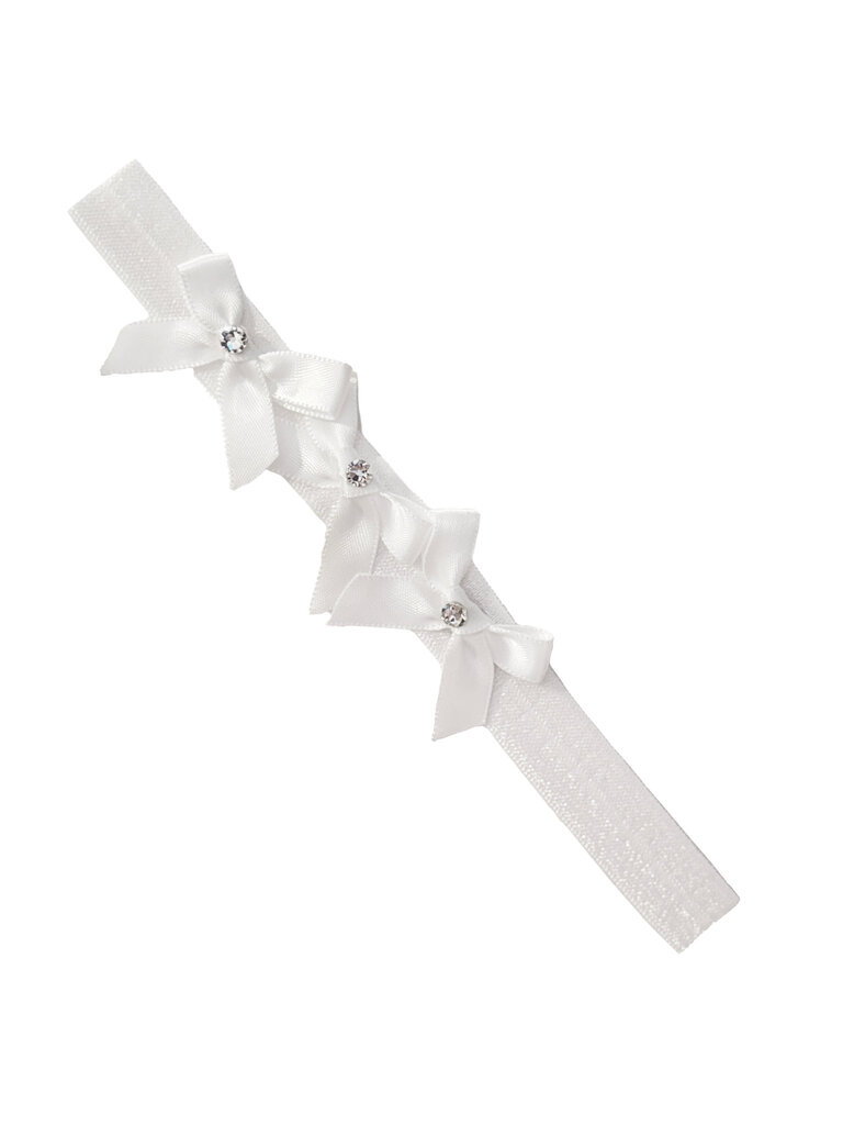 Bari Lynn Satin Bow Elastic Baby Headband