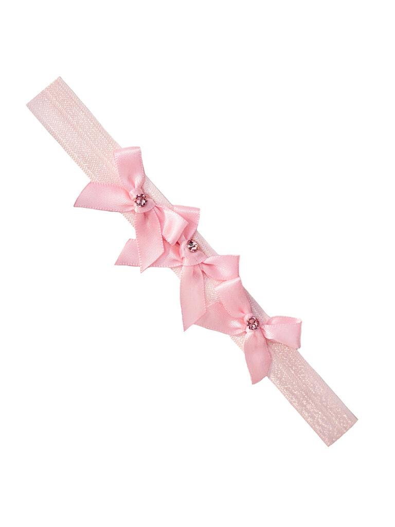 Bari Lynn Satin Bow Elastic Baby Headband
