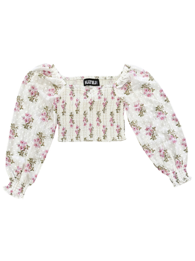 KATIE J Chloe Sheer Top - Country Floral