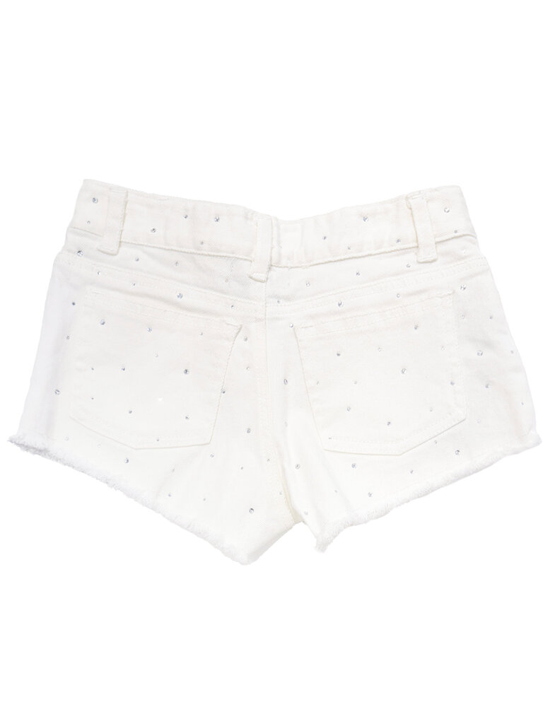 Flowers by Zoe Rhinestone White Shorts