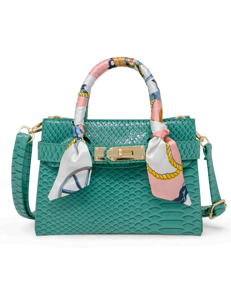 Zomi Gems Vivid Crocodile Scarf Handbag