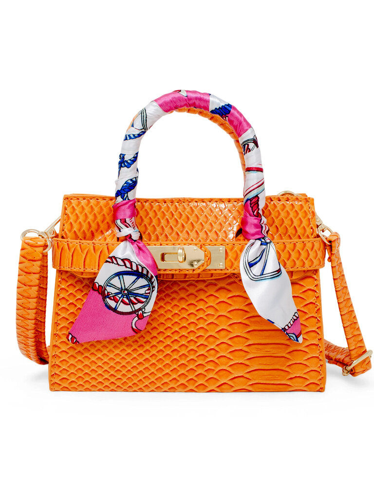 Zomi Gems Vivid Crocodile Scarf Handbag