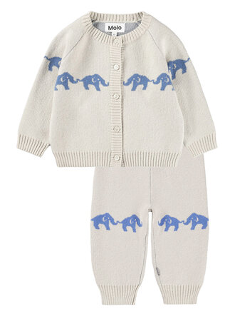 Molo Blue Elephants Knit Set Molo Blue Elephants Knit Set