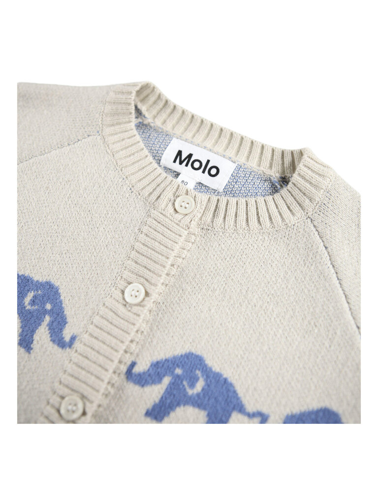 Molo Blue Elephants Knit Set