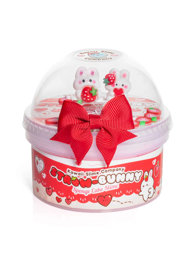 Kawaii Slime Straw-Bunny Sponge Cake Cloud Slime