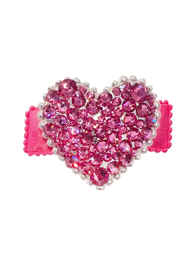 Bari Lynn Puff Heart Clip