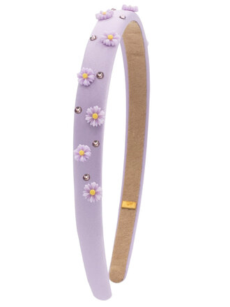 Bari Lynn Crystal Daisy Thin Headband
