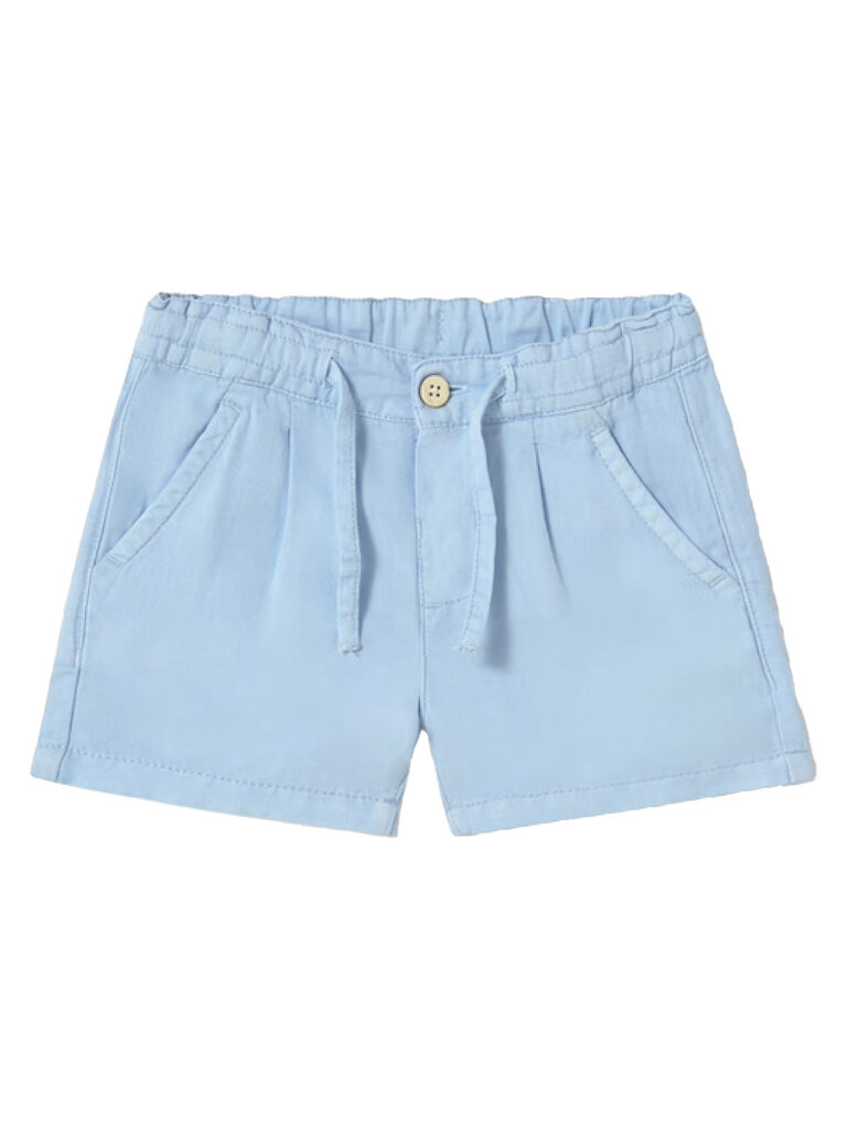 Mayoral Light Blue Cotton Linen Shorts