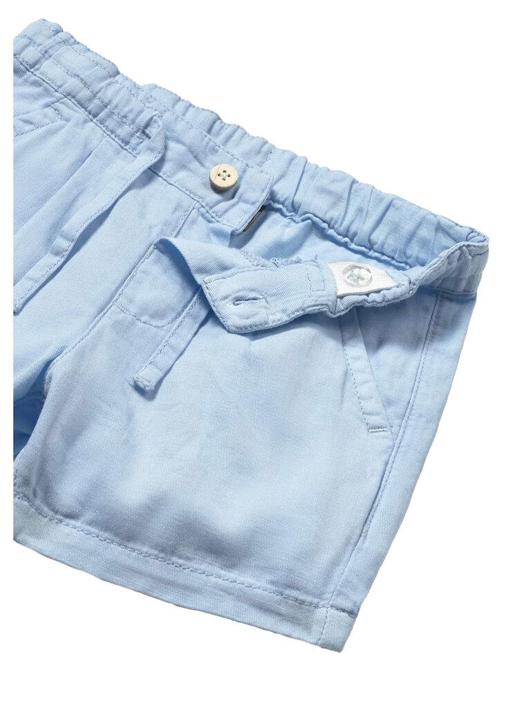 Mayoral Light Blue Cotton Linen Shorts