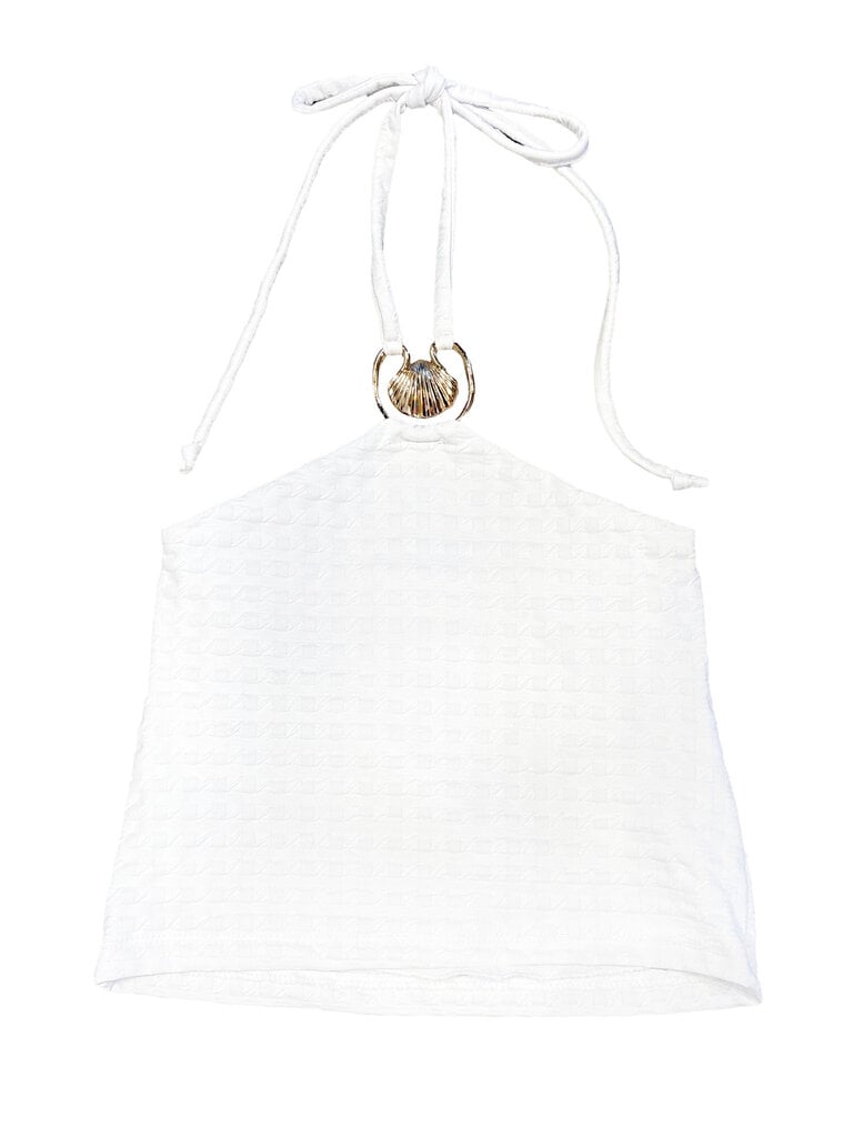 Les Tout Petit White Milla Shell Top