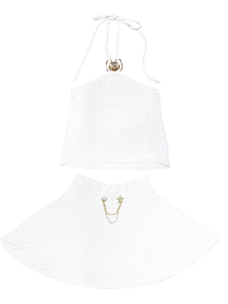 Les Tout Petit White Milla Shell Top