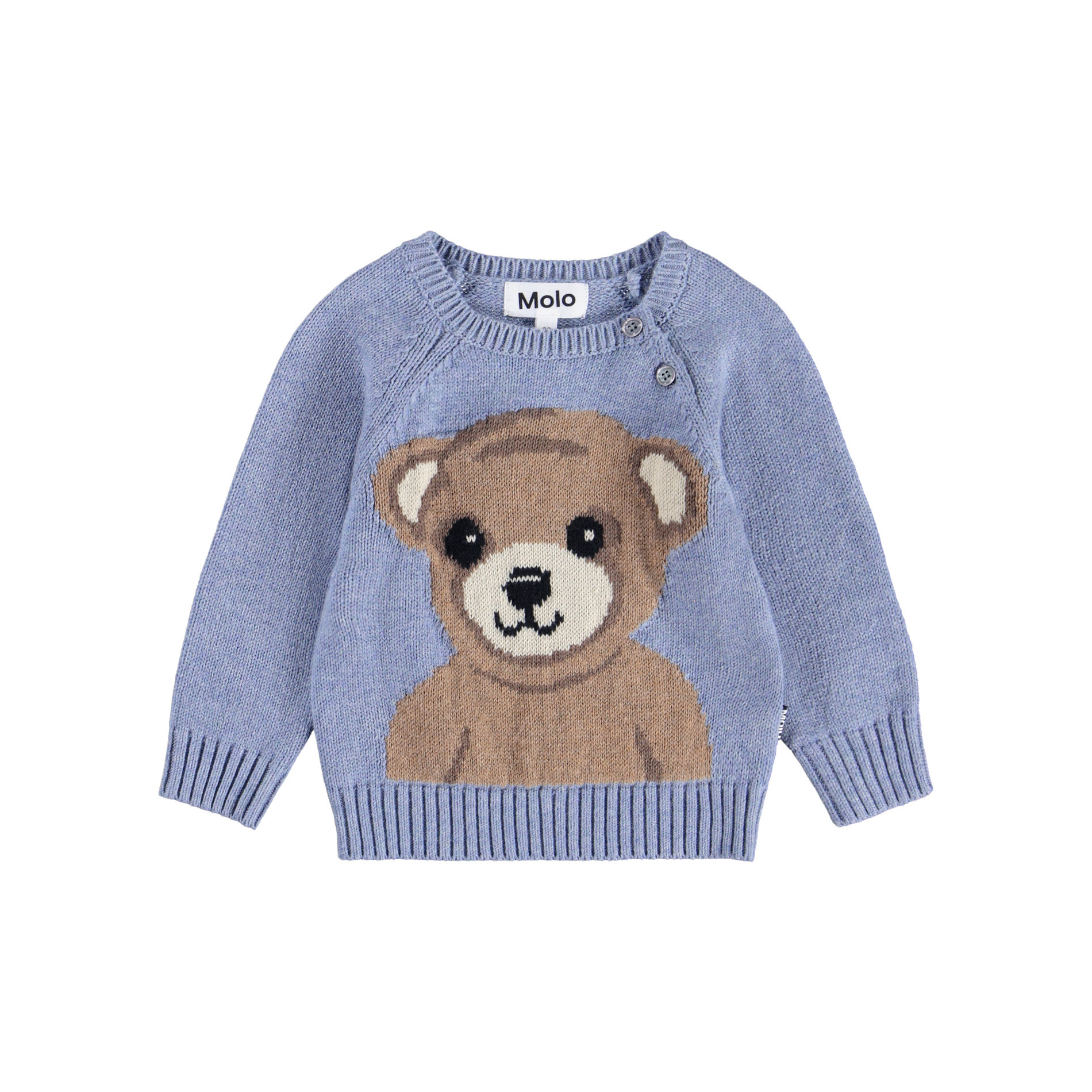 Molo Baby Boys Toy Bear Bless Knit Sweater - Pumpkin and Bean