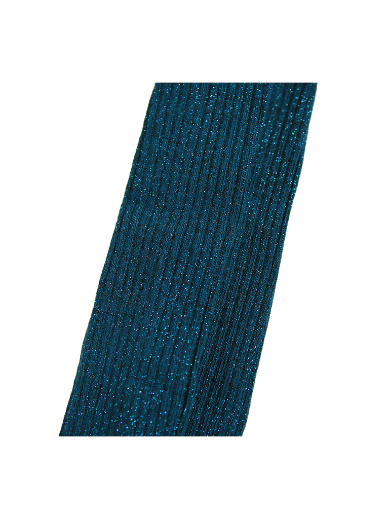 Molo Glitter Rib Tights - Cosmic Green