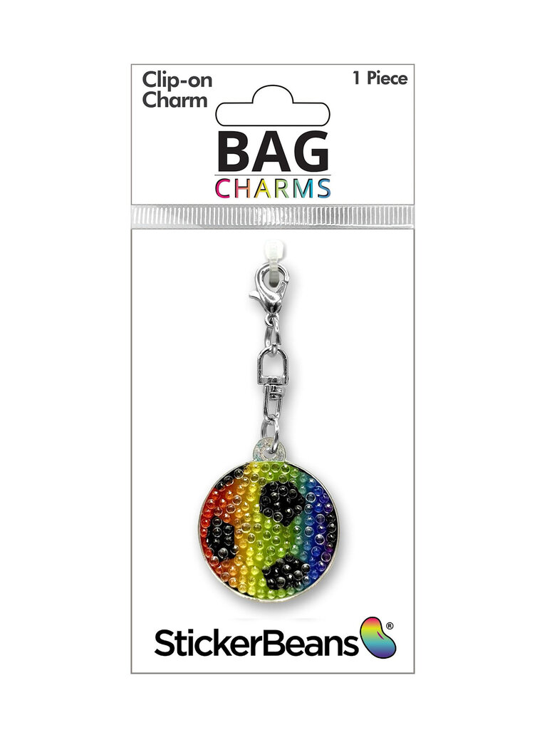 StickerBeans Rainbow Soccer Ball Charm