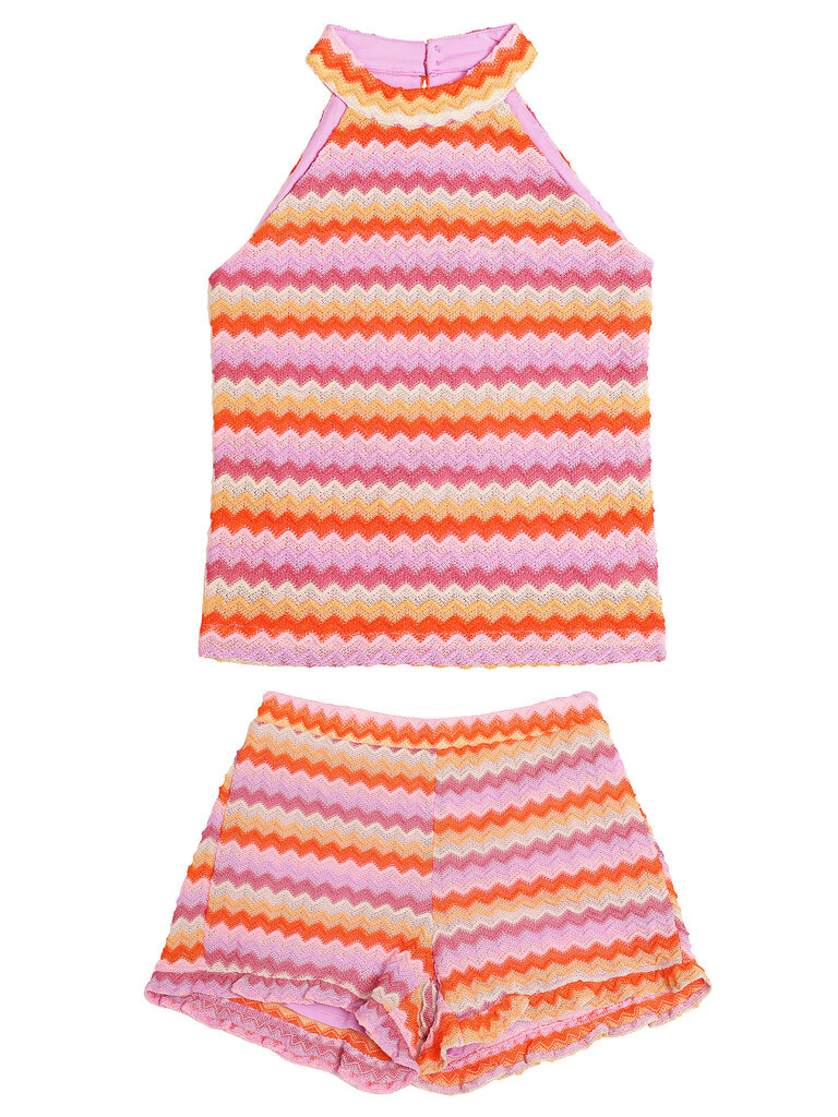 MIA New York Rainbow Crochet Short