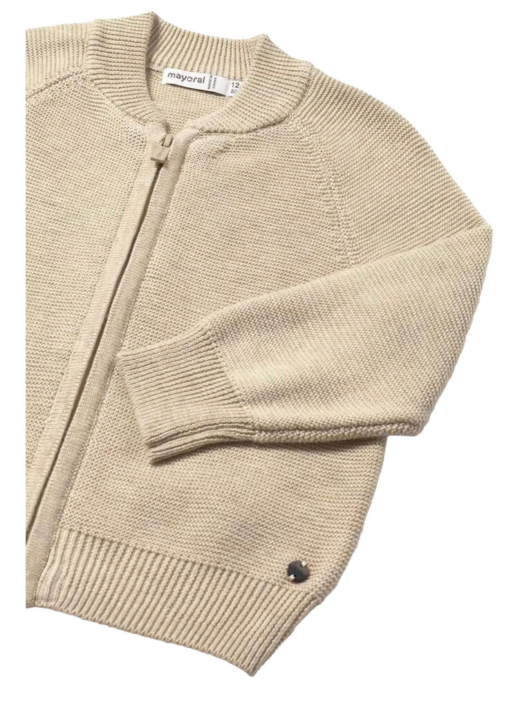 Mayoral Beige Baby Knit Cardigan