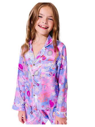 Lola and the Boys Swiftie Lovers Silk Set Lola and the Boys Swiftie Lovers Silk Set