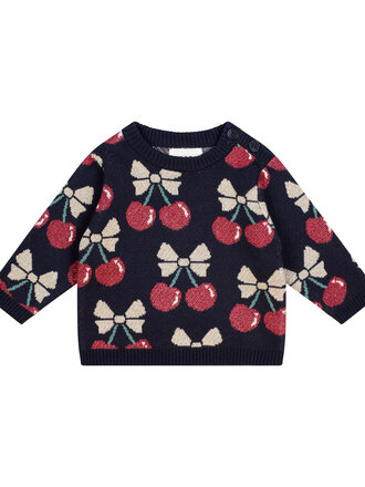 HUXBABY Cherry Pie Knit Pullover
