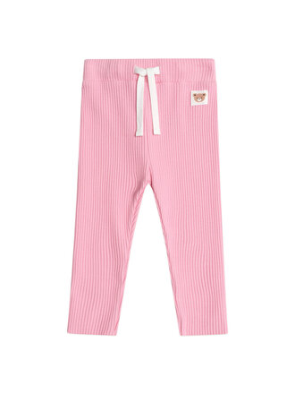 HUXBABY Pink Rib Leggings