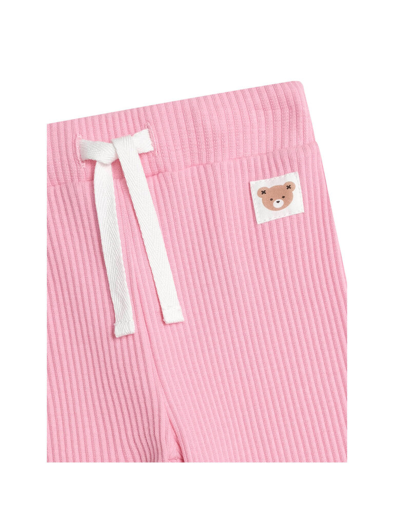 HUXBABY Pink Rib Leggings