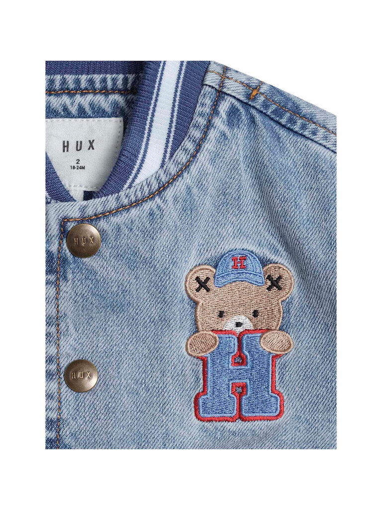 HUXBABY Dreamy Denim Varsity Bomber
