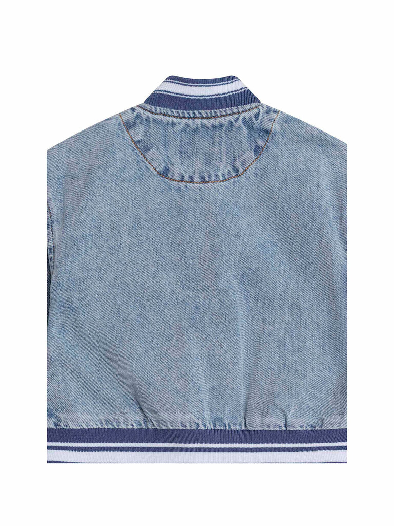 HUXBABY Dreamy Denim Varsity Bomber