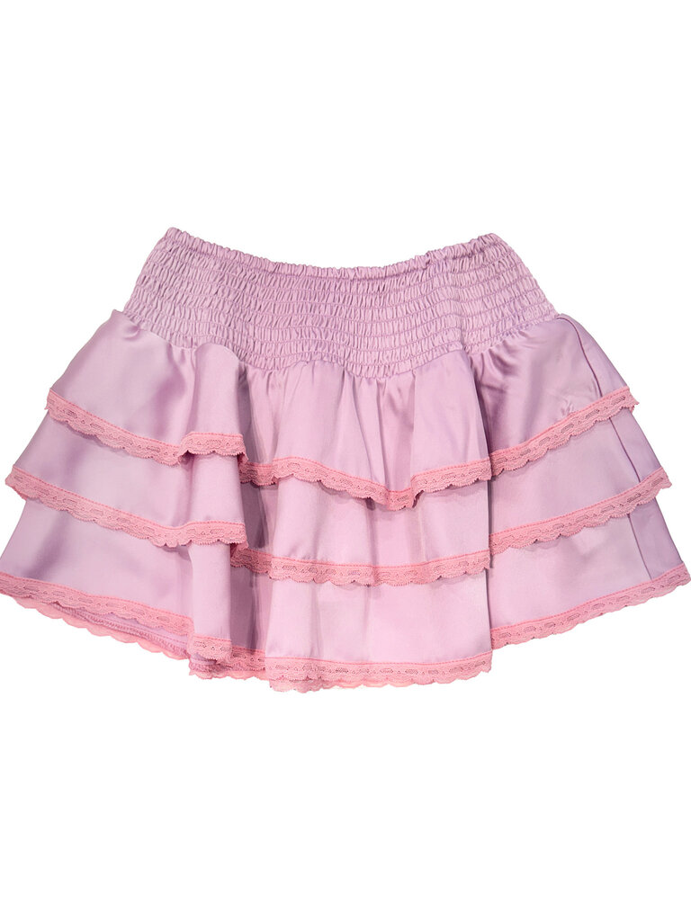 THEME Gemma Satin Lavender Mini Skirt