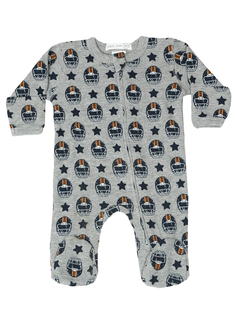 Baby Steps Champions Football Thermal Zipper Footie