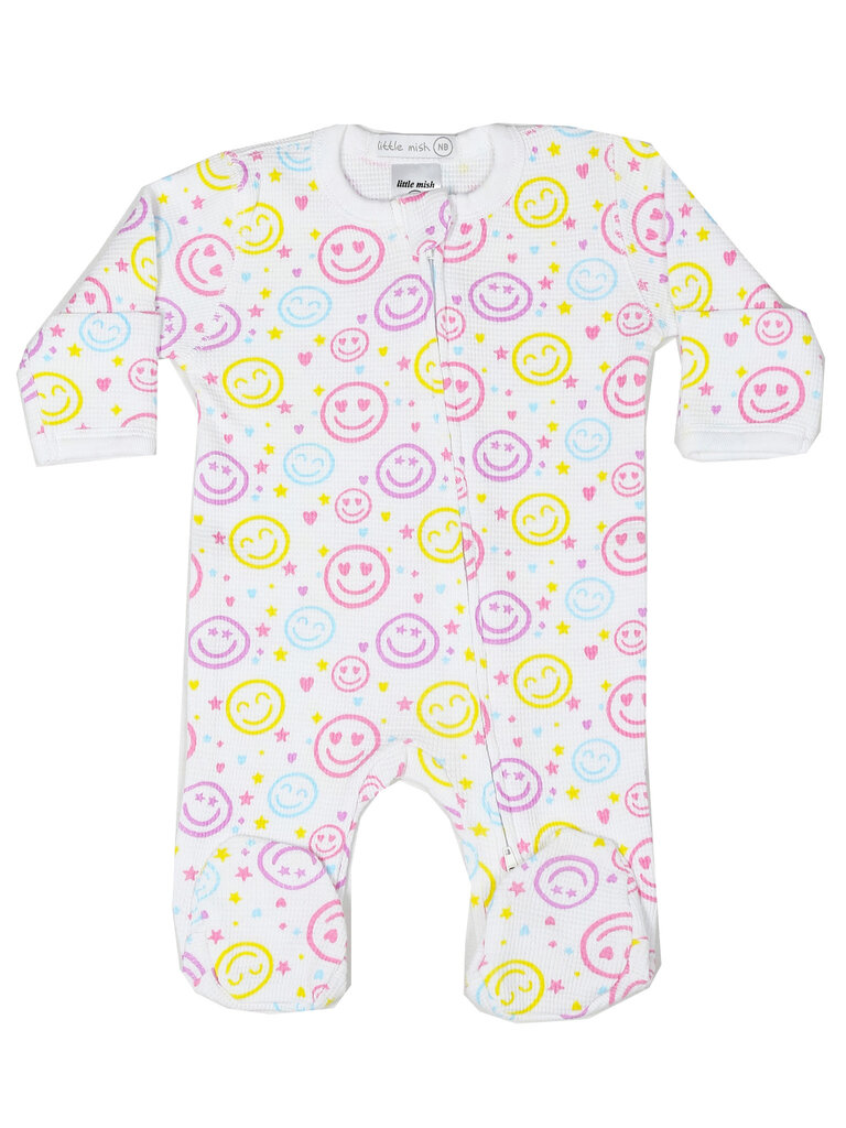 Baby Steps Multi Smile Thermal Zipper Footie