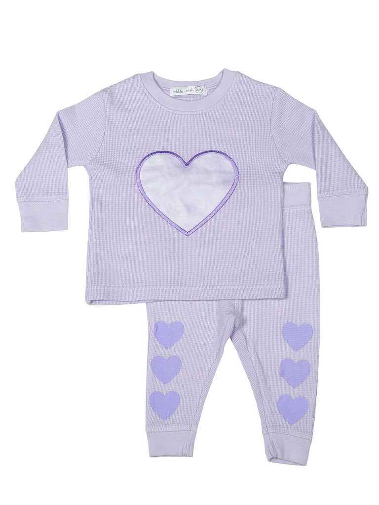 Baby Steps Heart Tie Dye Thermal Set