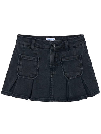 Mayoral Girls Grey Black Denim Skirt