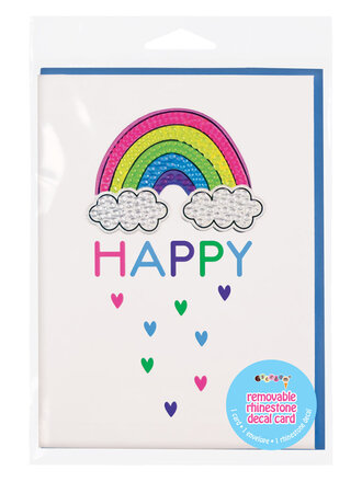 Iscream Rainbow Rhinestone Decal Greeting Card