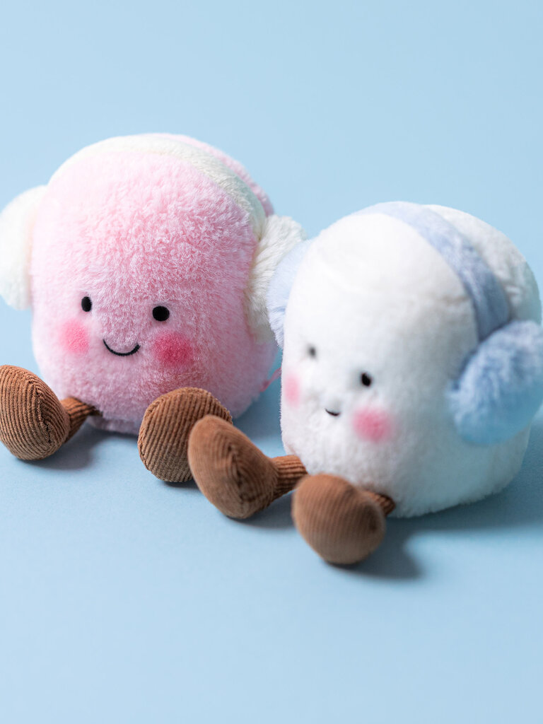 Jellycat Amuseables Toastie Pink and White Marshmallows