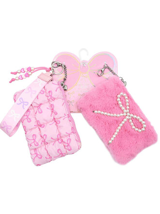 Quilted Scrunchies Bow Coin Purse