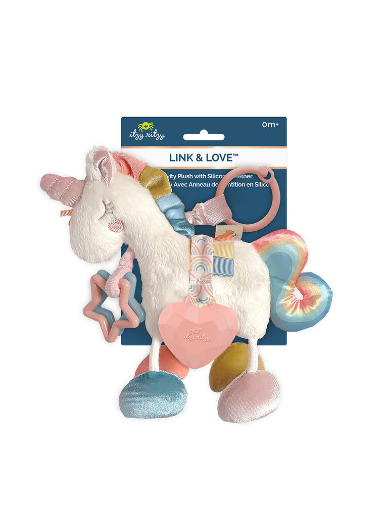 itzy ritzy Unicorn Activity Plush Teether Toy