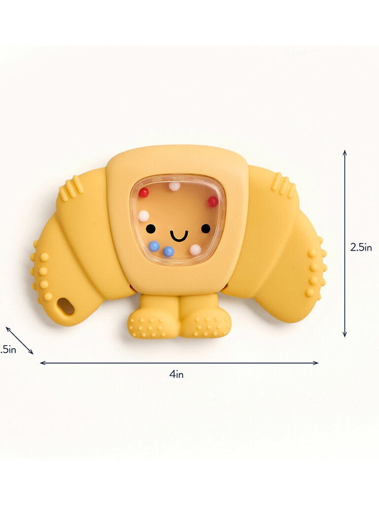itzy ritzy Croissant Teething + Rattle Toy