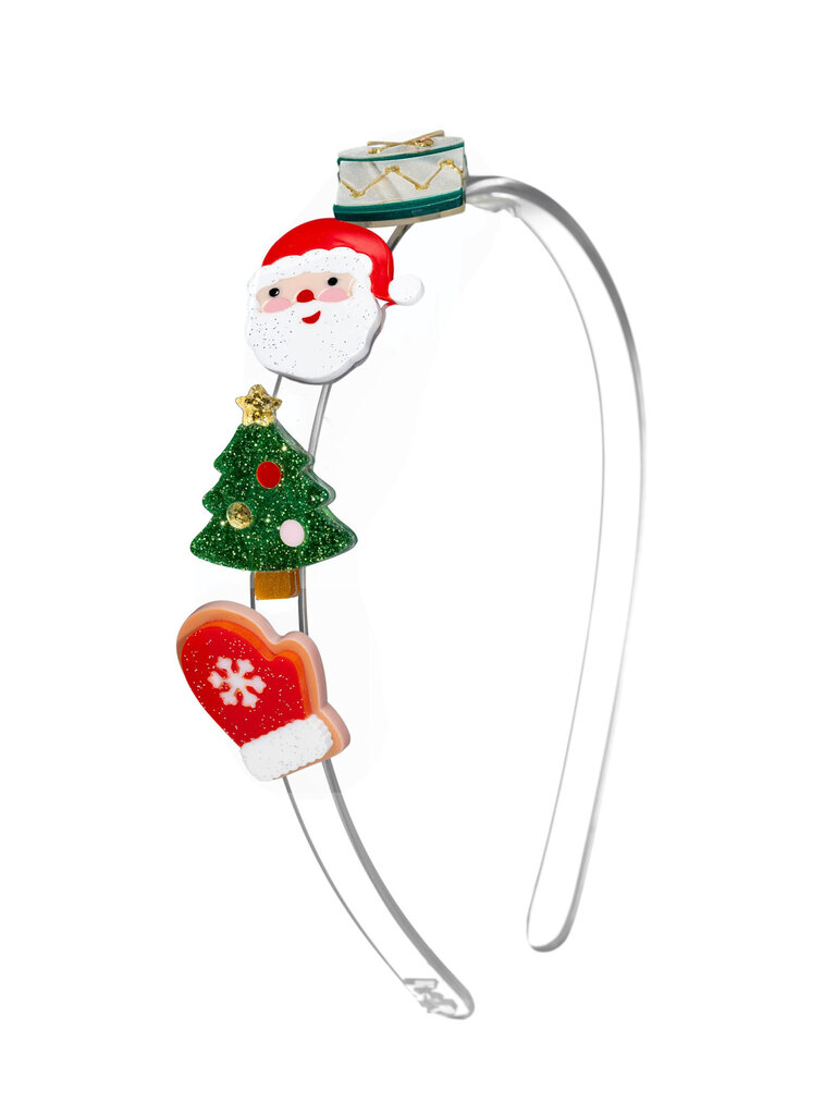 Lilies and Roses Santa Tree Drum Headband