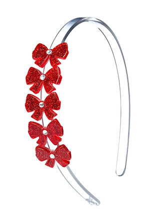 Lilies and Roses Bows Glitter Red Headband Lilies and Roses Bows Glitter Red Headband
