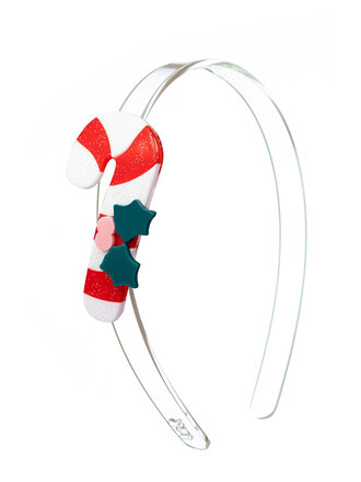 Lilies and Roses Candy Cane Bow Headband Lilies and Roses Candy Cane Bow Headband