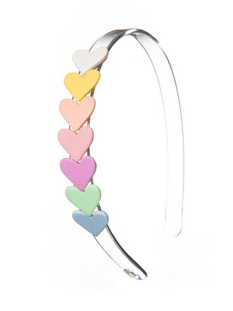 Lilies and Roses Pastel Shade Hearts Headband Lilies and Roses Pastel Shade Hearts Headband