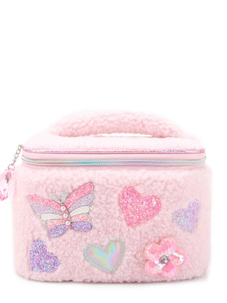 Patched Sherpa Glam Bag