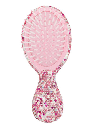 Bari Lynn Pink Crystal Embellished Brush