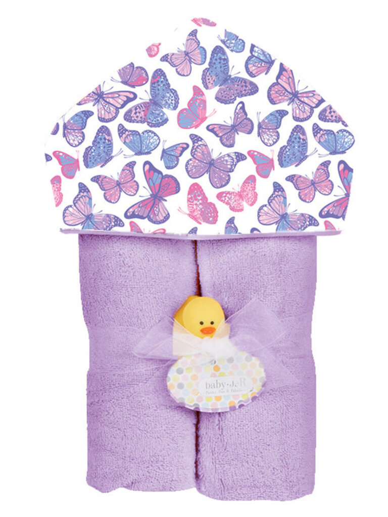 Baby Jar Deluxe Hooded Towel - Butterflies