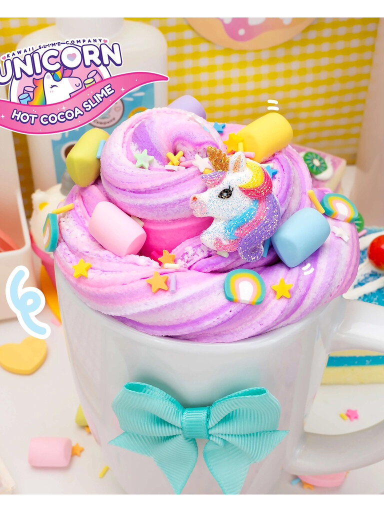 Kawaii Slime Unicorn Hot Cocoa Butter Slime