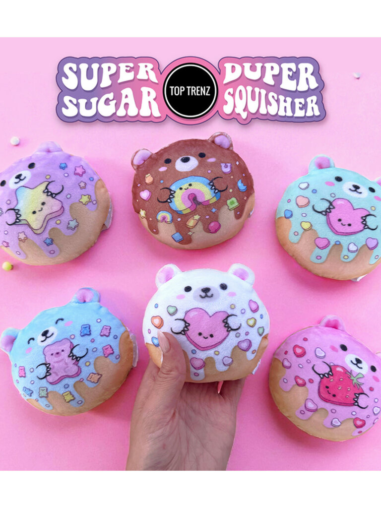 Top Trenz Sugar Bear Donuts Super Sugar Squisher