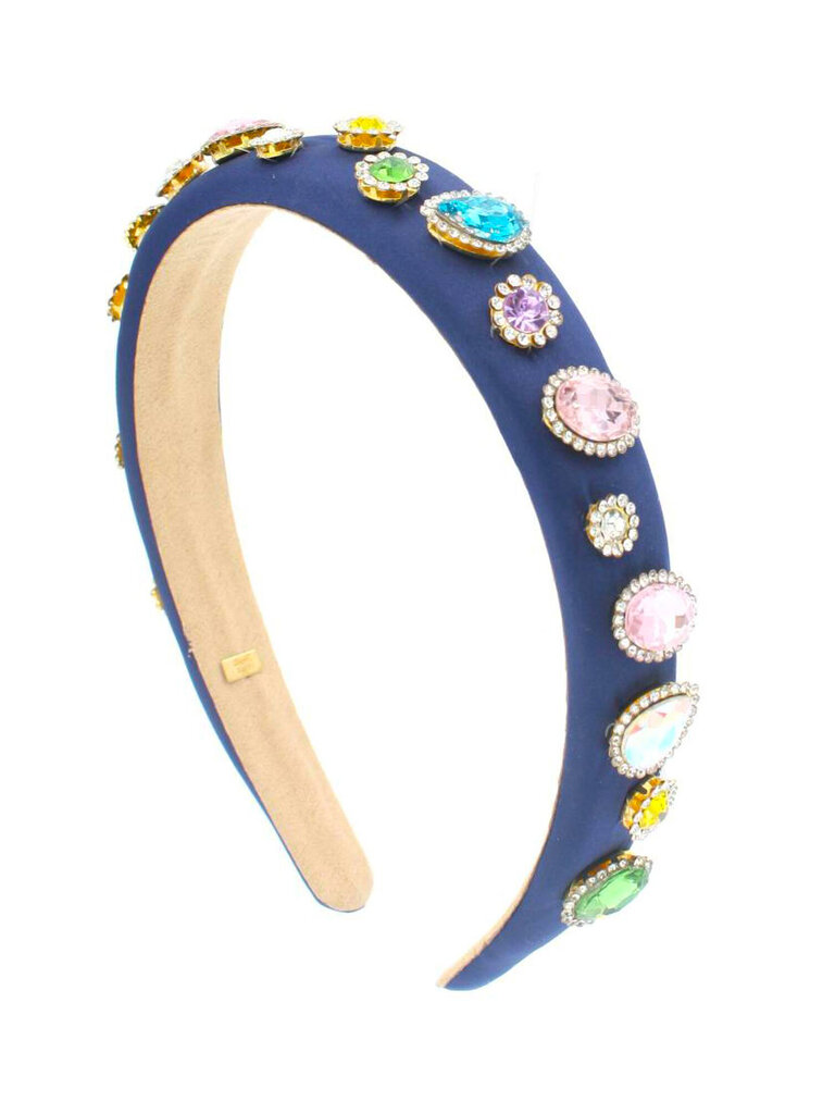 Bari Lynn Jeweled Satin Headband