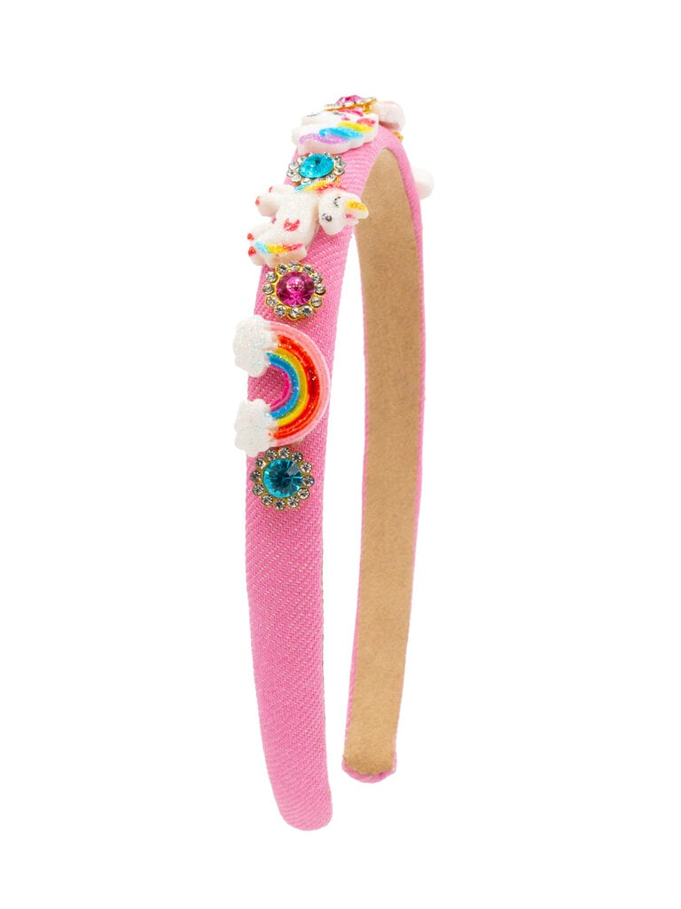 Bari Lynn Jeweled Unicorn Denim Headband