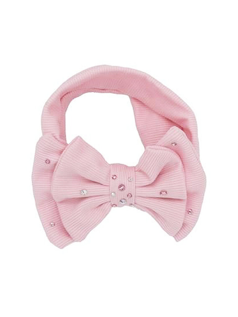 Bari Lynn Baby Crystallized Bow Ribbed Headband