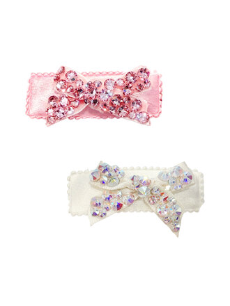 Bari Lynn Crystal Velvet Bow Clip Bari Lynn Crystal Velvet Bow Clip